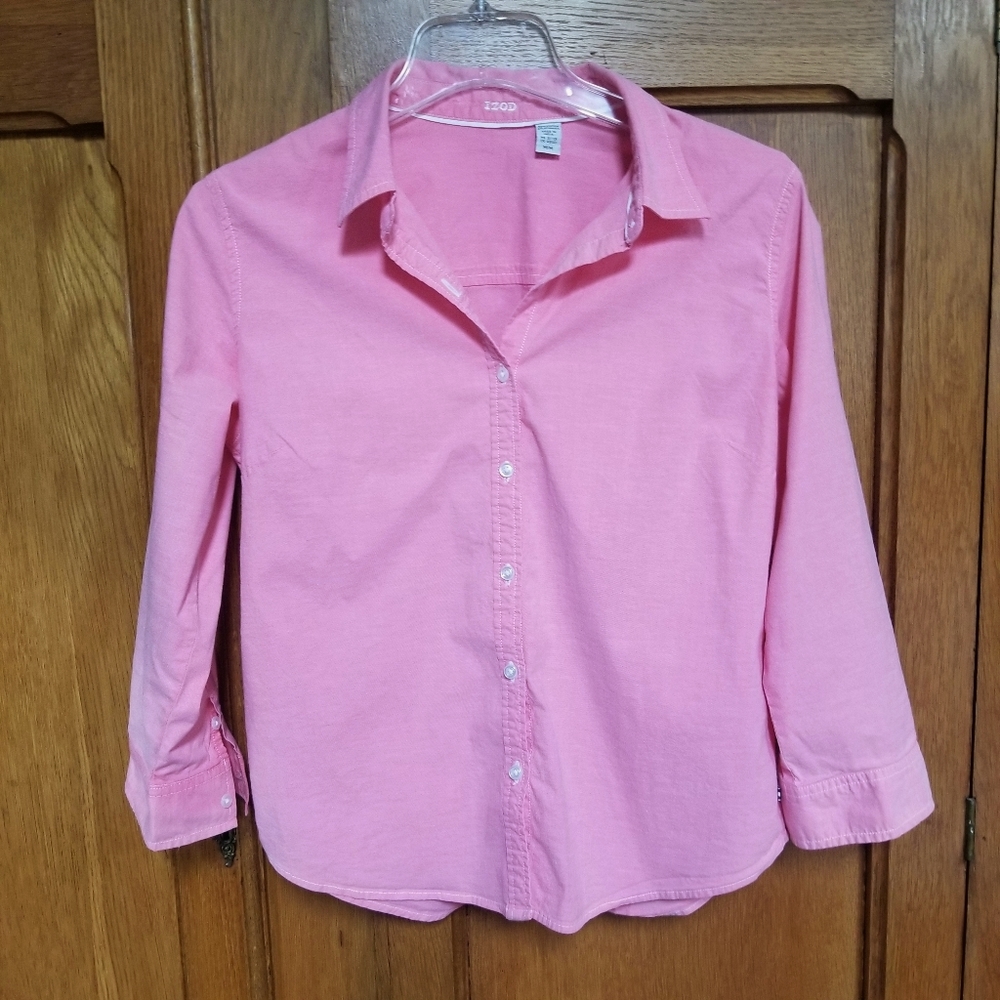 Izod button down, pink shirt